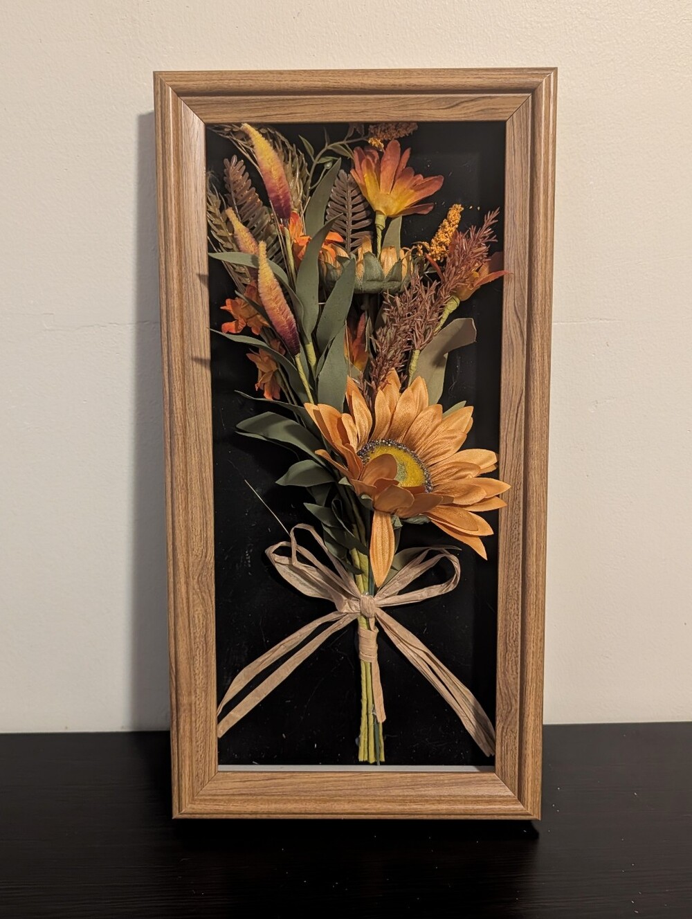 3-D Framed Artificial Fall Flower Arrangement